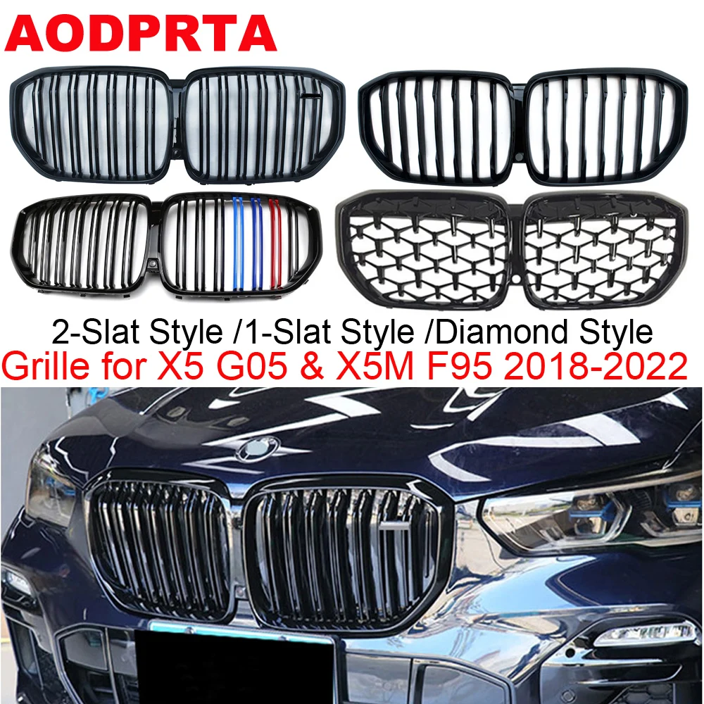 

Diamond Style / M Performance ABS Racing Grille Front Bumper Grill for BMW X5 G05 & X5M F95 xDrive30i xDrive40i 2018-2022