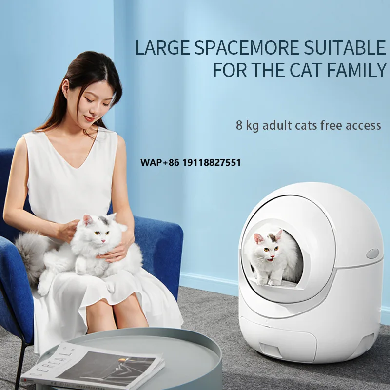

Self-Cleaning Plastic Cat Box Eco-friendly Design 10kg Weight 10L Capacity Square Design Automated Smart Sandbox