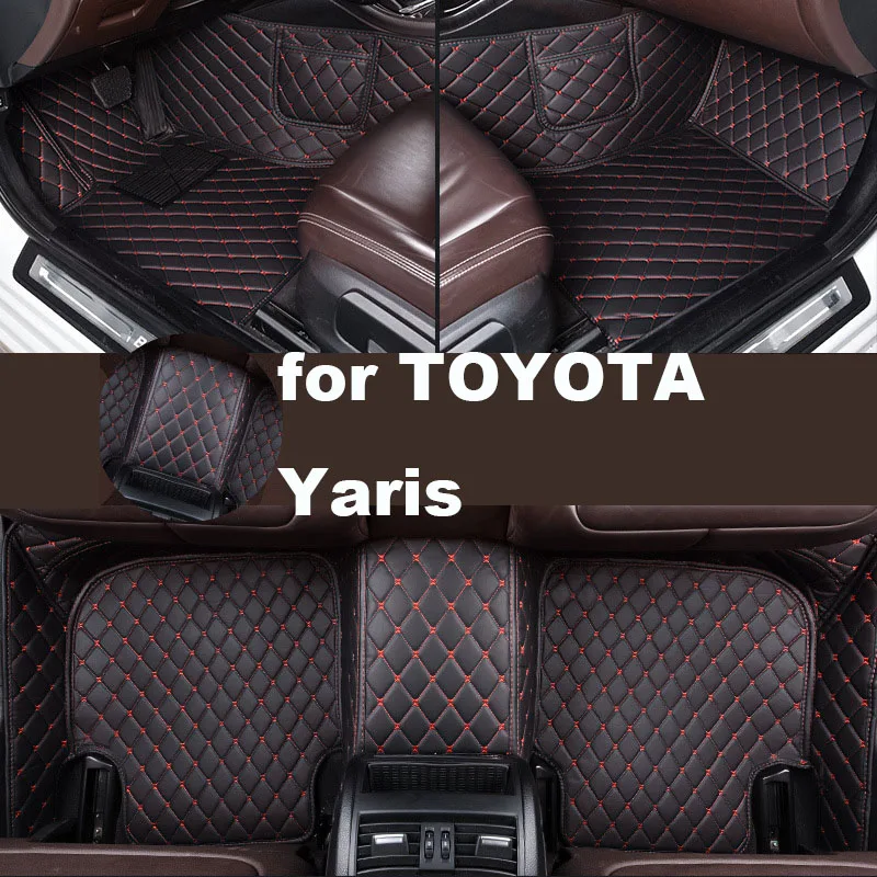 Autohome Car Floor Mats For TOYOTA Yaris 2000-2020 Year Upgraded Version Foot Coche Accessories Carpetscustomized