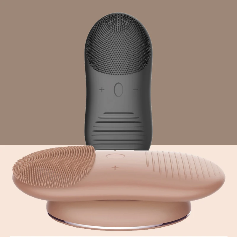 A008 Sonic Anti-Wrinkle Facial Cleansing Massager Brush USB Plug Blackhead Removal Device ABS Silicone Material Men's Face Wash