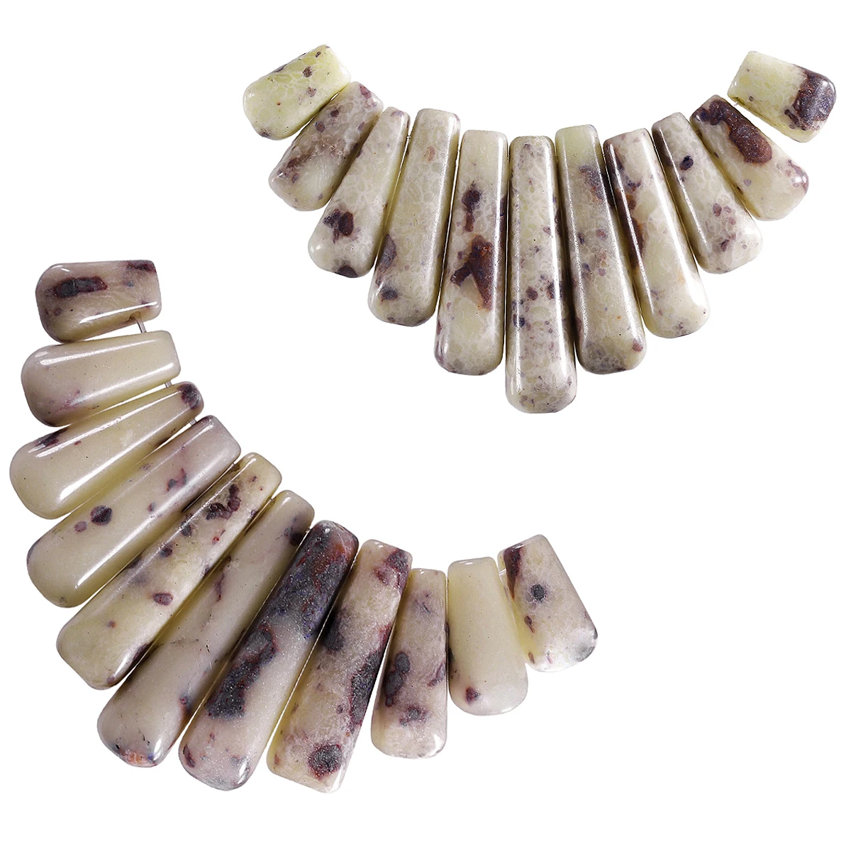 TUMBEELLUWA Natural Assorted Square Round Strip Gem Stone Loose Beads Pendants Accessories Set For Jewelry Making