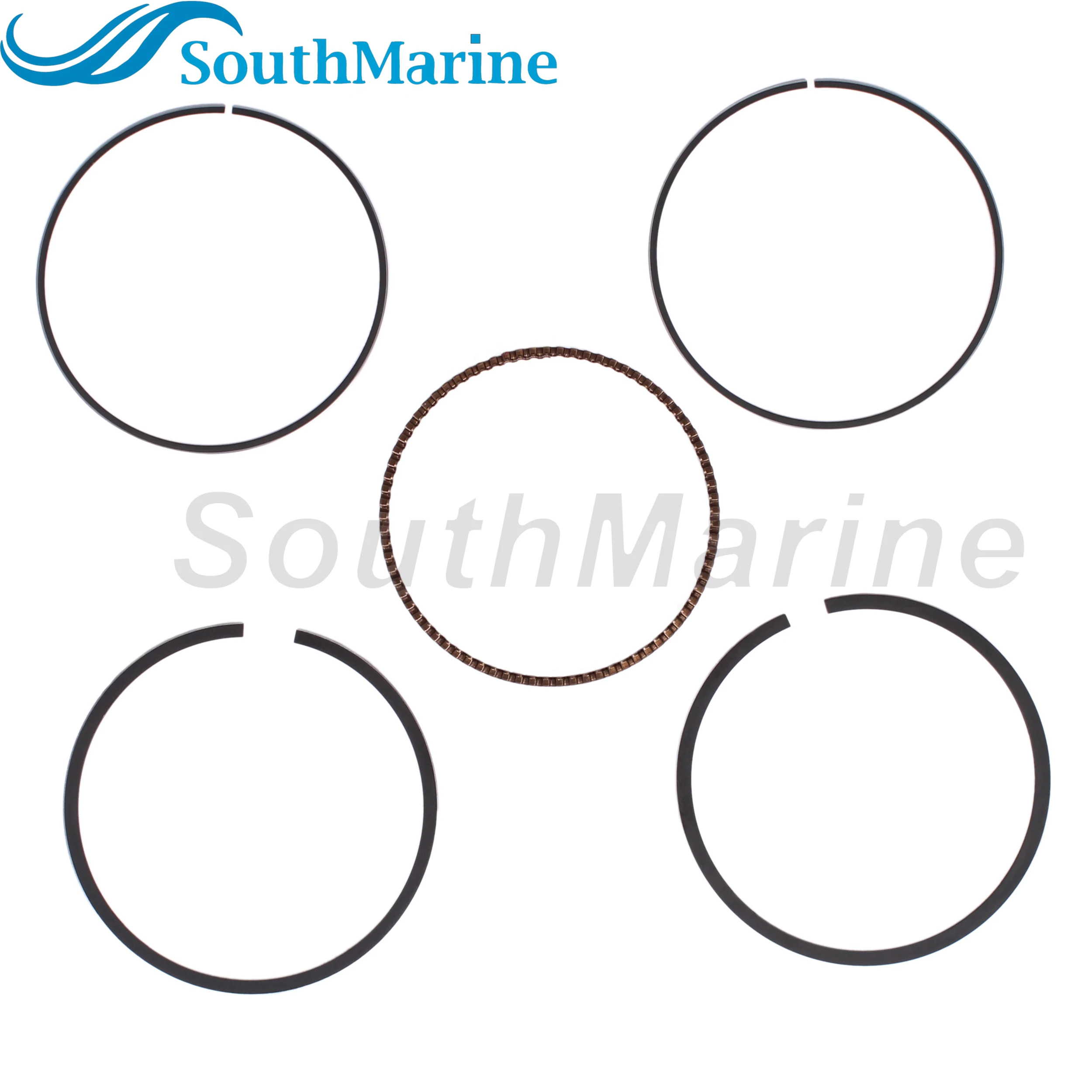 Boat Engine 68T-11603-00 68T-11603-01 STD Piston Ring for Yamaha 8HP 9.9HP Boat Motor, 56mm STD