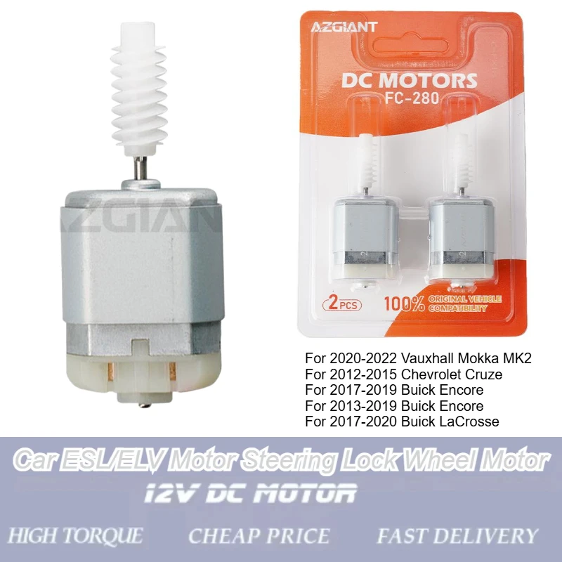 

AZGIANT 1-10PCS Car Steering Wheel Lock Worm Motor DC 12V for Buick Encore LaCrosse Chevrolet Cruze Vauxhall Mokka Replacement