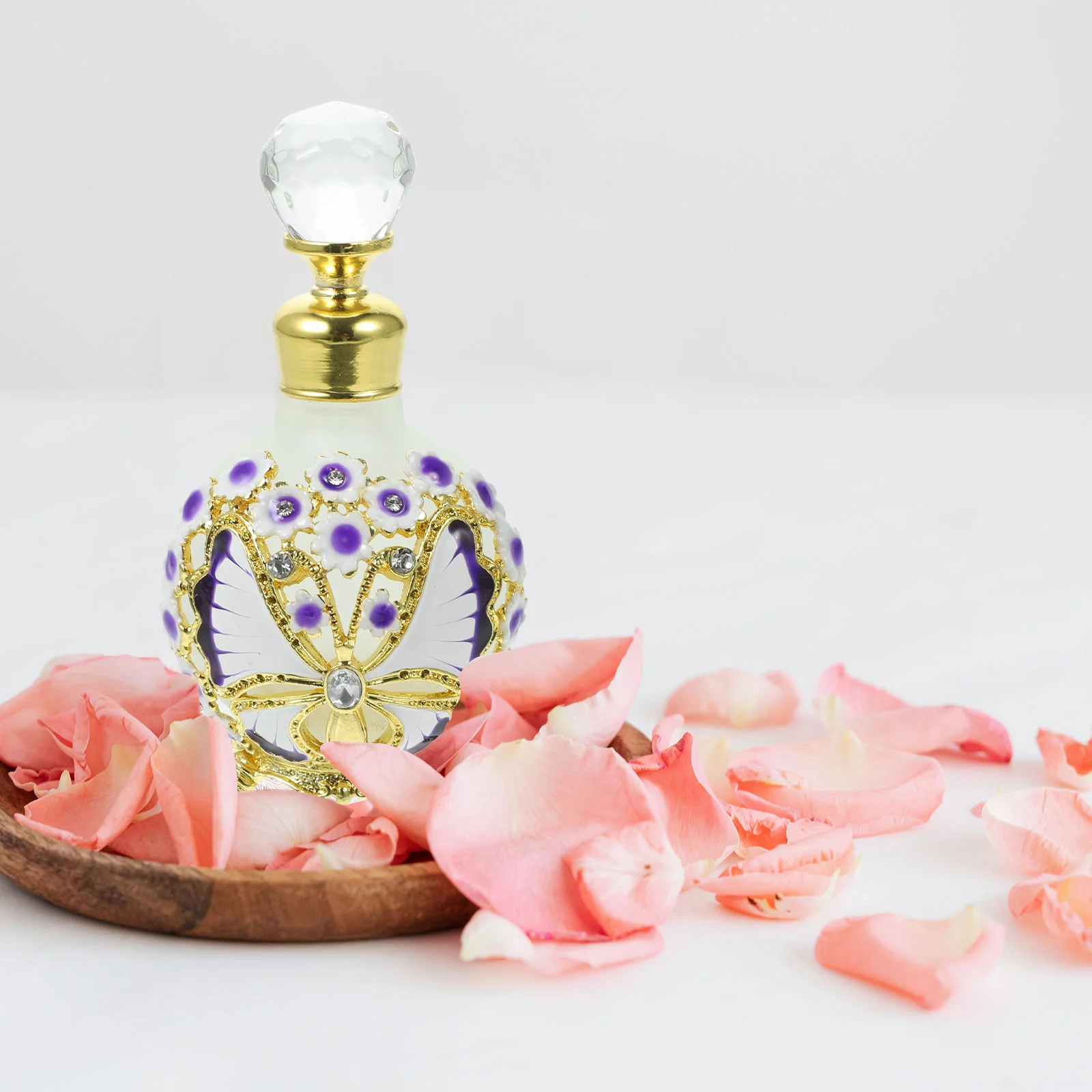 Garrafa de óleo essencial dubai vazia garrafas de perfume itens decorativos de vidro vintage recarregável fantasia