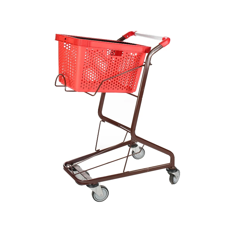 

Plastic Rolling Hand Supermarket Foldable Shopping Cart Mini Folding Shopping Trolley