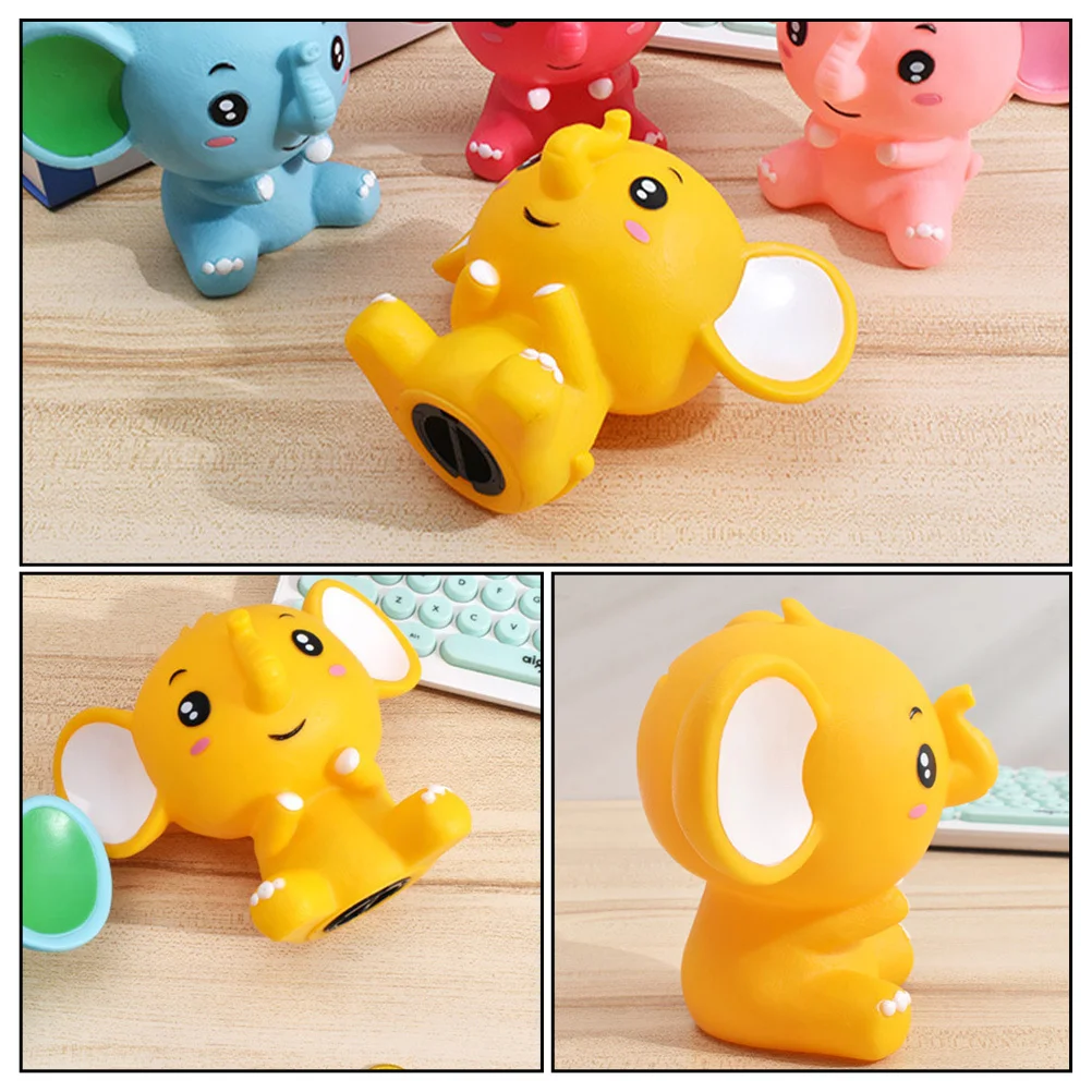1 st Olifant Vormige Spaarpot Vinyl Munt Bank Voor Kinderen Desktop Decoratie Geld Opslag Pot Heldere Kleurverandering Container