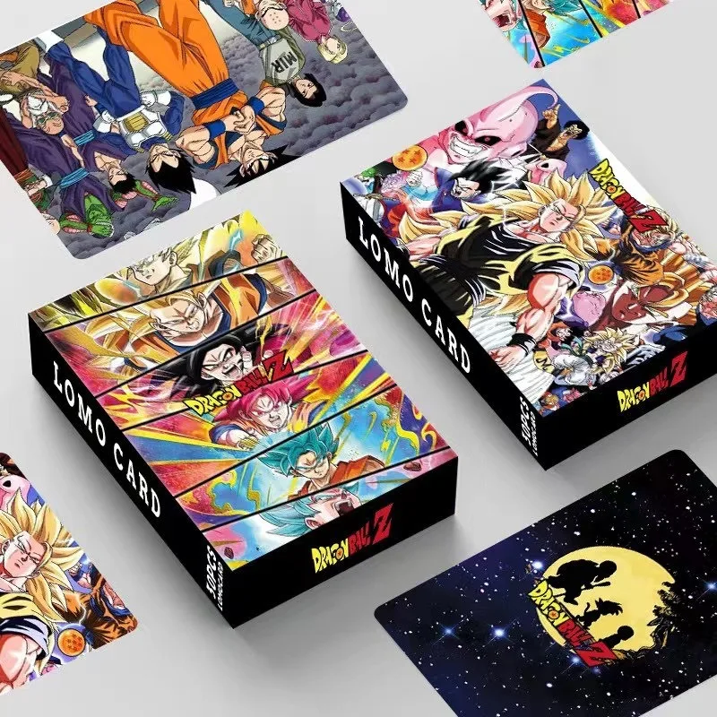 30Pcs Dragon Ball Z / GT / Super Goku LOMO card boxed Action Figures Super Sayajin anime collection  Cards children toy gift
