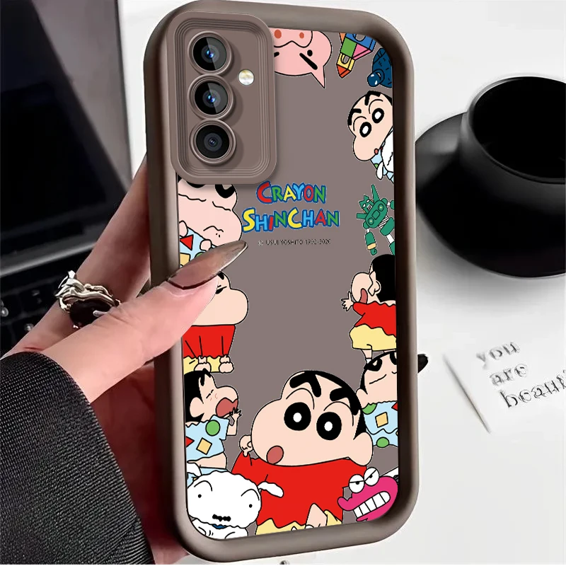 C-Crayon S-ShinChan Case for Samsung Galaxy S24 S23 S22 S21 Ultra Plus S20 FE A54 A53 A52 A52S A51 A50 A50S A34 A33 A32 Cover