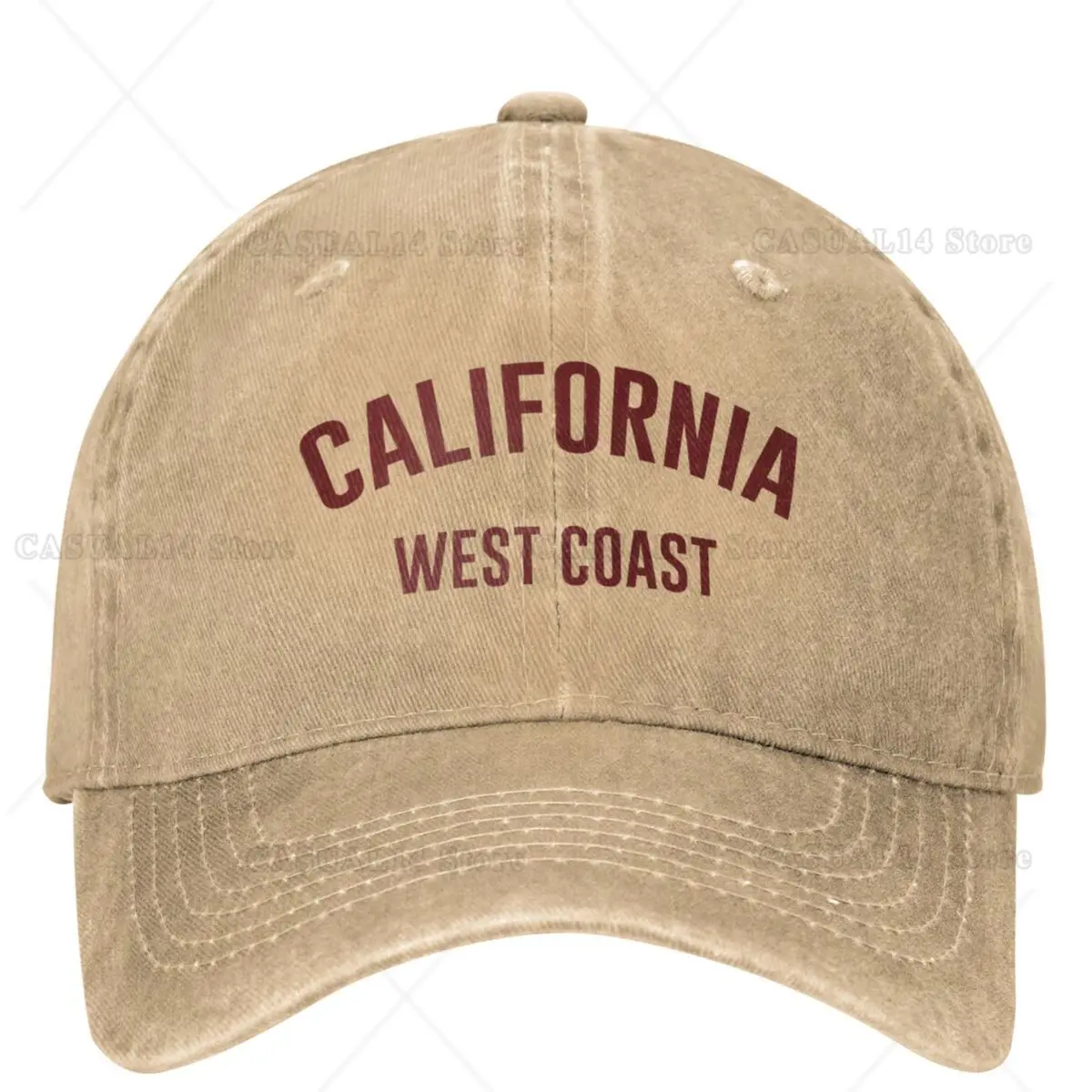 

California West Coast Denim Baseball Cap Unisex Men Print Trucker Hat Summer Casual Outdoor Sports Breathable Baseball Caps