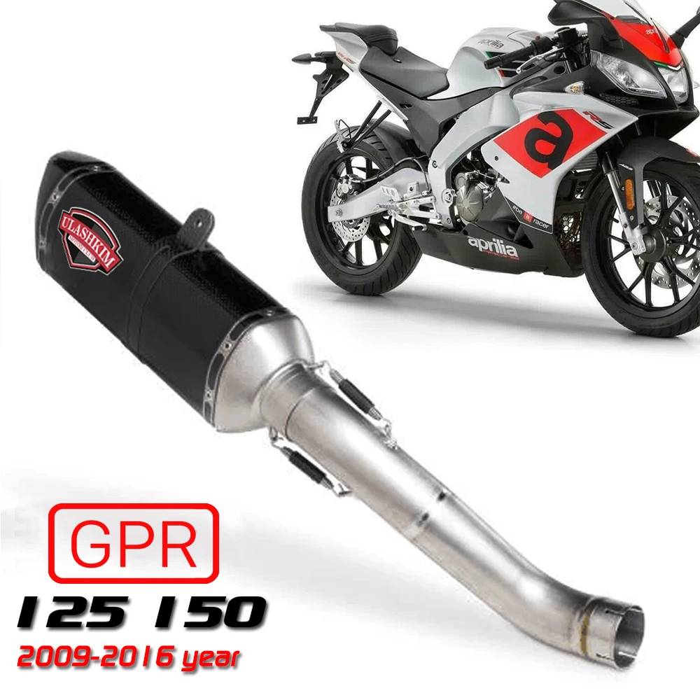 Exhaust Mid Pipe Link APRILIA RS4 125 2012 - 2017 & DERBI GPR 125 2009 - 2016 Motorcycle Exhaust Muffler GPR125 GPR150 Slip On