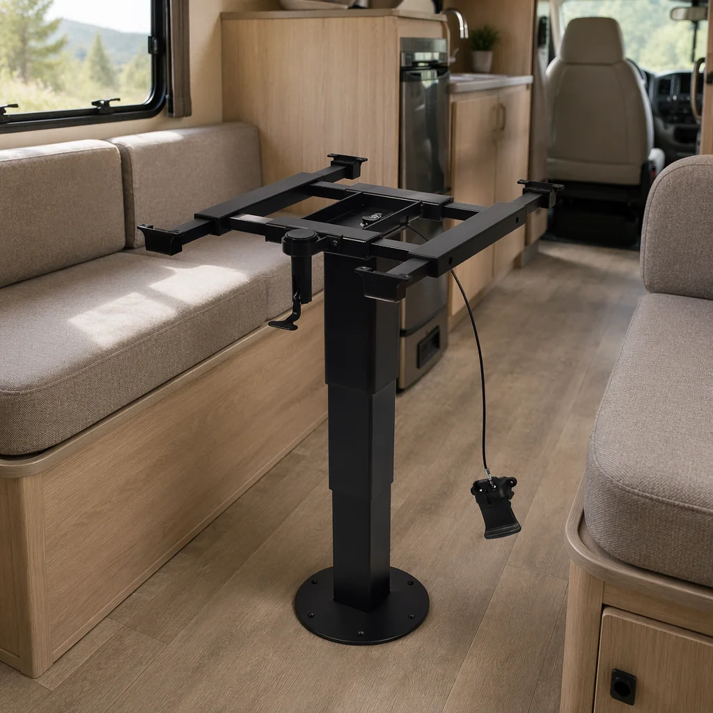 Wareda WGB61001 Adjustable Pneumatic Lift RV Boat Table Pedestal Detachable Powder Coated Aluminum Alloy Lightweight Vehicle