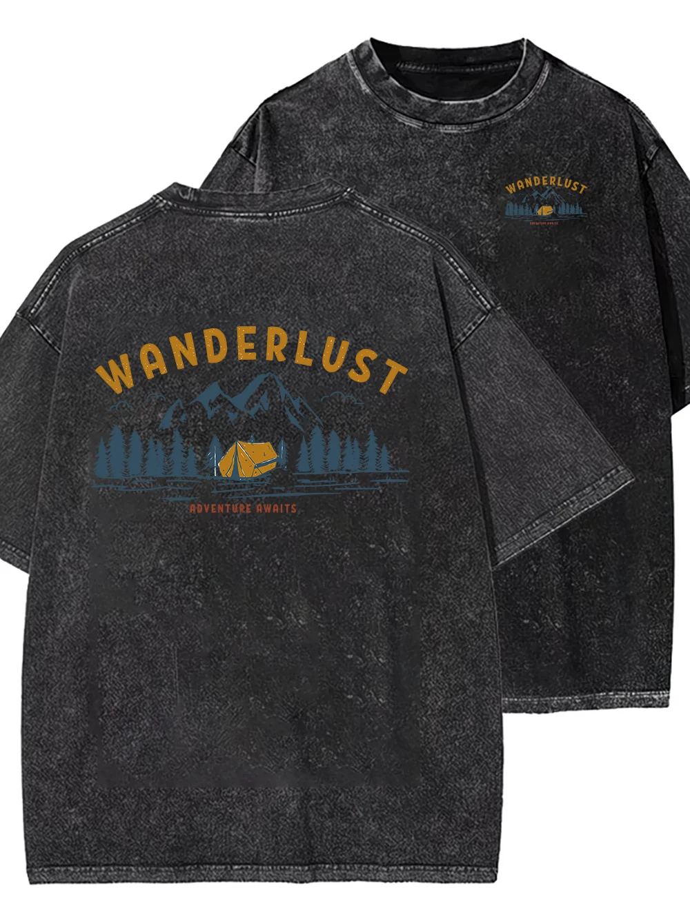 Sommerliches Freizeit-T-Shirt im Used-Look mit Retro-Print, Rundhalsausschnitt und kurzen Ärmeln – perfekt für den Alltag und den Arbeitsweg – Detail 7