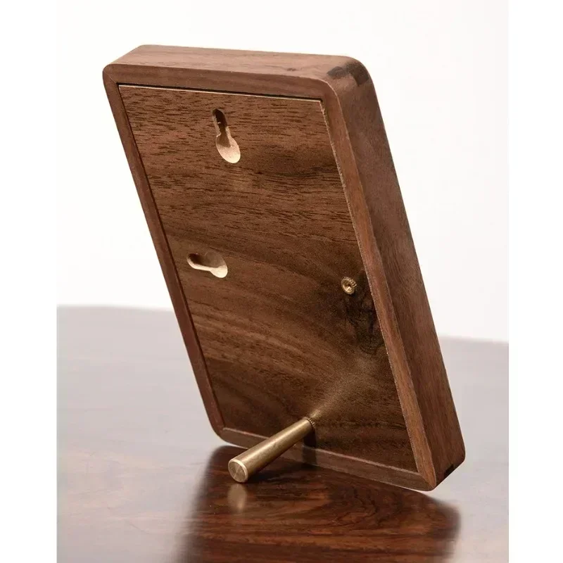 Black Walnut Photo Frame Real Wooden Round Corner Swing Table 6/7/8 Inch Mortise Tenon Photo Frame Home Decoration Picture Fram - Image 5