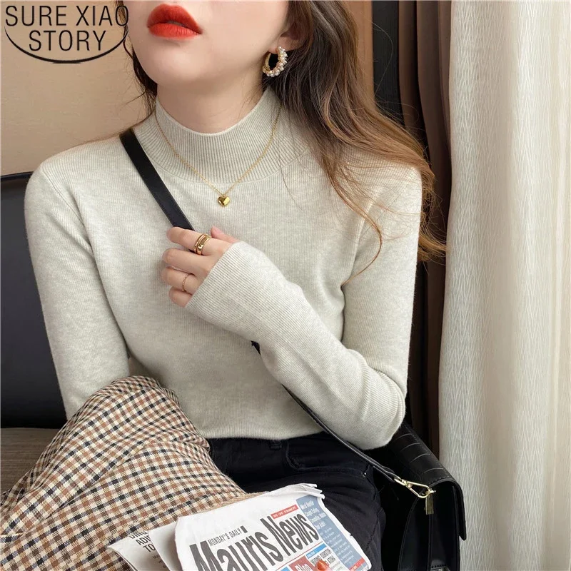 

Casual Long Sleeve Sweater for Women Clothing Fashion Turtleneck Sweater Pullover Women Autumn Winter Chic Jumpers Tops 17323