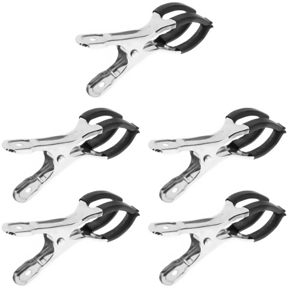 

5 Pcs Sax Spacer Clips for Saxophone Wind Instruments Component Stainless Steel Indentation Black Repairing