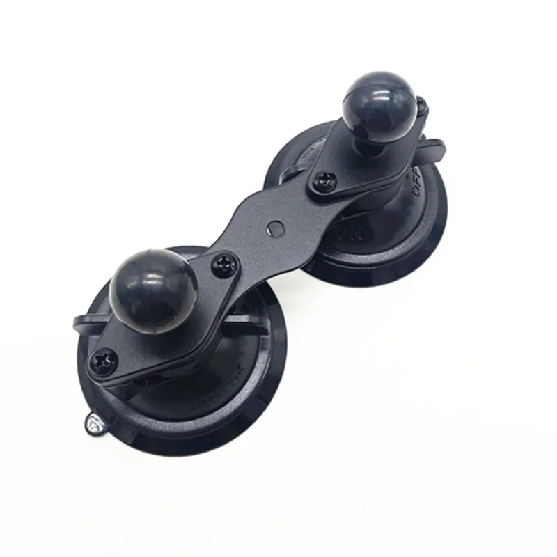 Bola dupla cabeça dupla ventosa, Ball Mount, Twist Diamante, ON OFF Lock, GoPro para RAM, tomada dupla, GOPro Camera, 1"