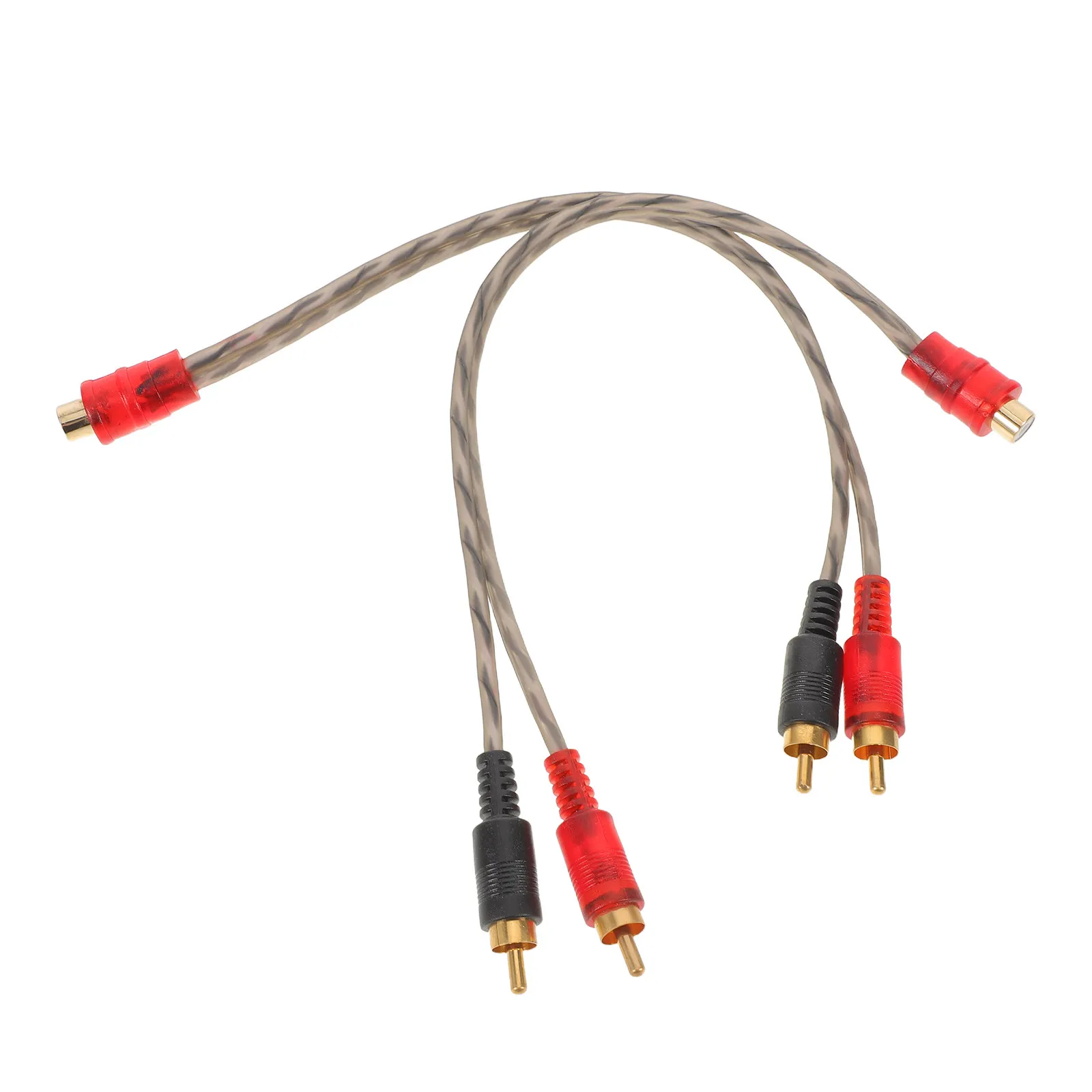 5Pcs Car Audio Cable Rca Splitter High Fidelity Dual Male to Female Adapter Signal Transmission Speaker Extension Cord