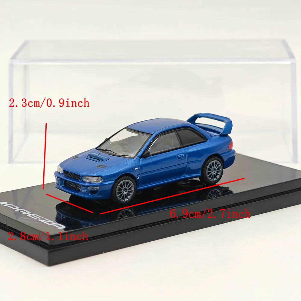 Hobby Japón 1/64 para IMPREZA 22B STi versión Gc8 Euro personalizado Ver Sonic Blue Mica HJ 644041 Colección de coches de modelos fundidos a presión ABL