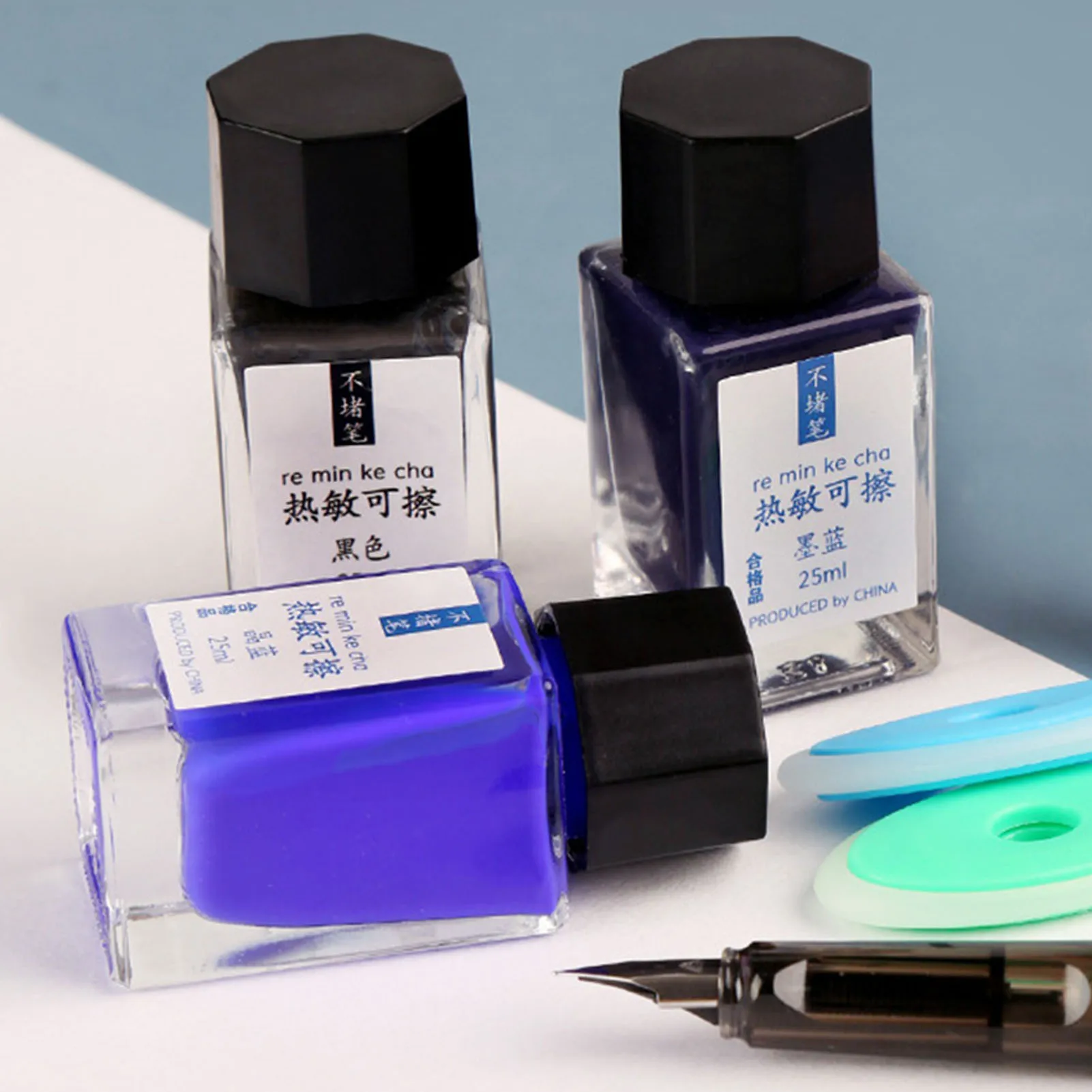 Thermal Erasable Pen Ink Multi functional Magic Blue Black Ink Creative School Office Stationery Practice Writing Pen Insert Ink