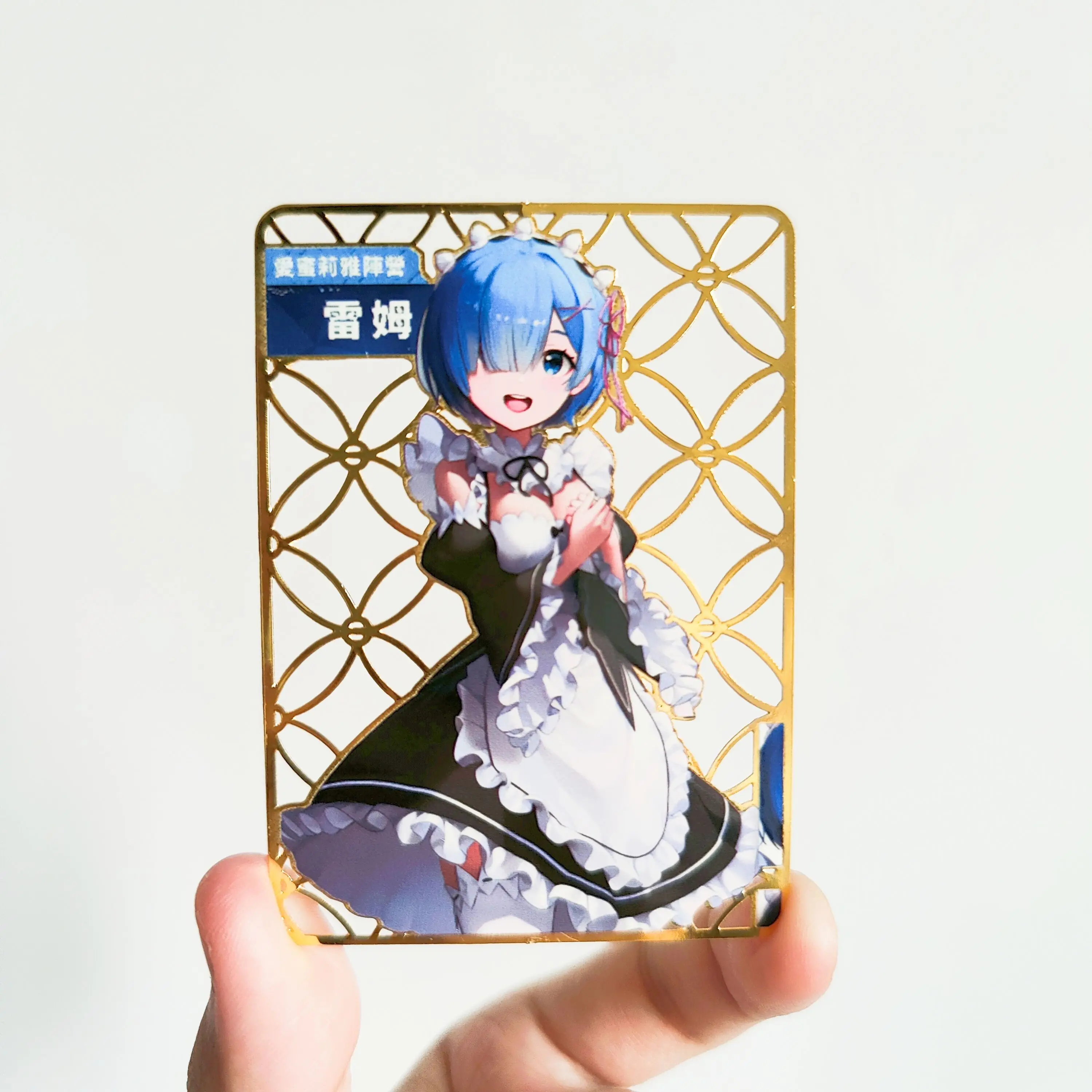 63X88Mm Diy Self Made Goddess Story Emilia Kawaii Metal Collection Card Ram Rem Anime Female Characters Cards Gift Toys