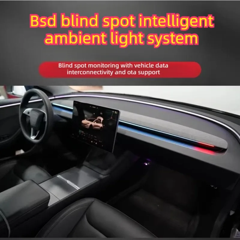 

Для Tesla New Model 3/Y: RGB-подсветка приборной панели, активная система предупреждения о слепых зонах BSD, атмосферная лампа для интерьера автомобиля