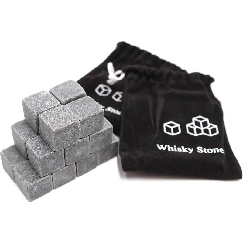 Natural Granite Whiskey Stones Sipping Ice Cube Whisky Stone Wine Rocks Cooler Wedding Gift Favor Christmas Bar Accessories