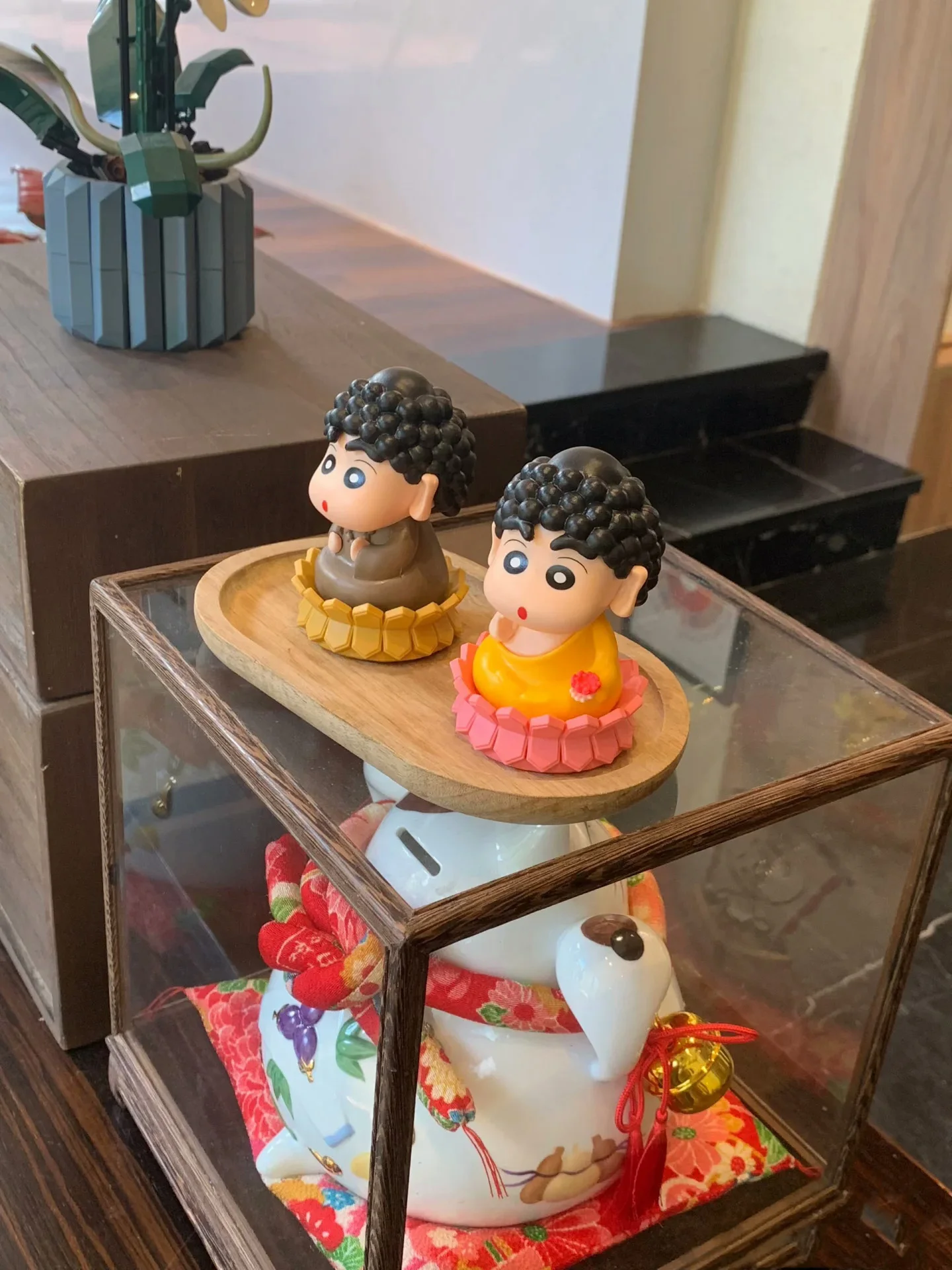 تلوين شين تشان أنيمي دمية ، شياو شين بوذا زي عمل دمية المواد البلاستيكية تمثال نموذج ، لعبة ، اللعب جمع هدية للأطفال