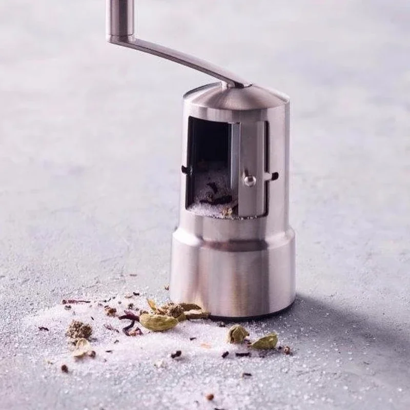 Stainless steel grinder Sea salt black pepper granular grinding bottle Manual freshly ground pepper powder