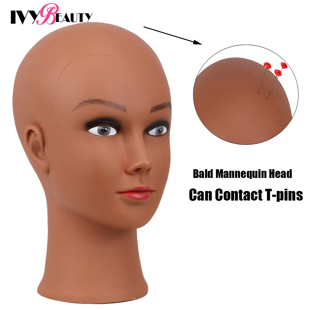 

New Bald Afro Mannequin Head Without Hair For Making Wigs Hair Styling Cosmetology Manikin Head African Training Dolls Head