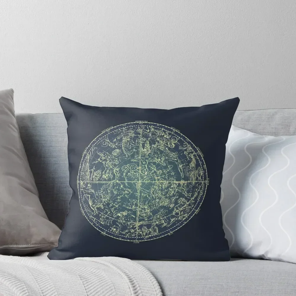 Antique Constellation of Northern Stars 19th Century Astronomy Throw Pillow Cushions Luxury Cushion Cover pillow