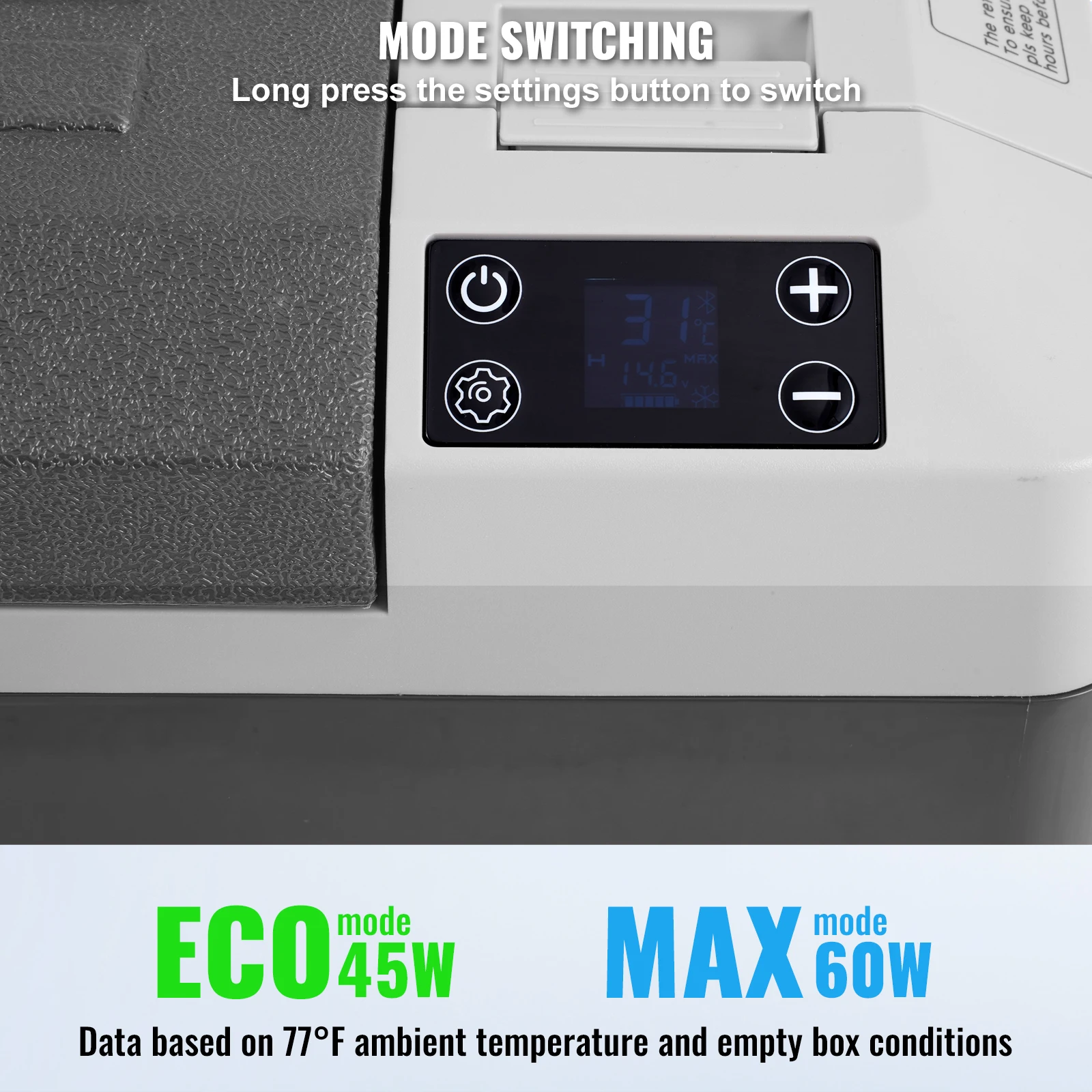 ตู้เย็น25L รถยนต์ vevor ที่เท้าแขนตู้เย็นตู้เย็นตู้แช่แข็งโซนเดียว-4 ℉-68 ℉ ช่วงปรับ12/24V DC และน้ำแข็งเย็น