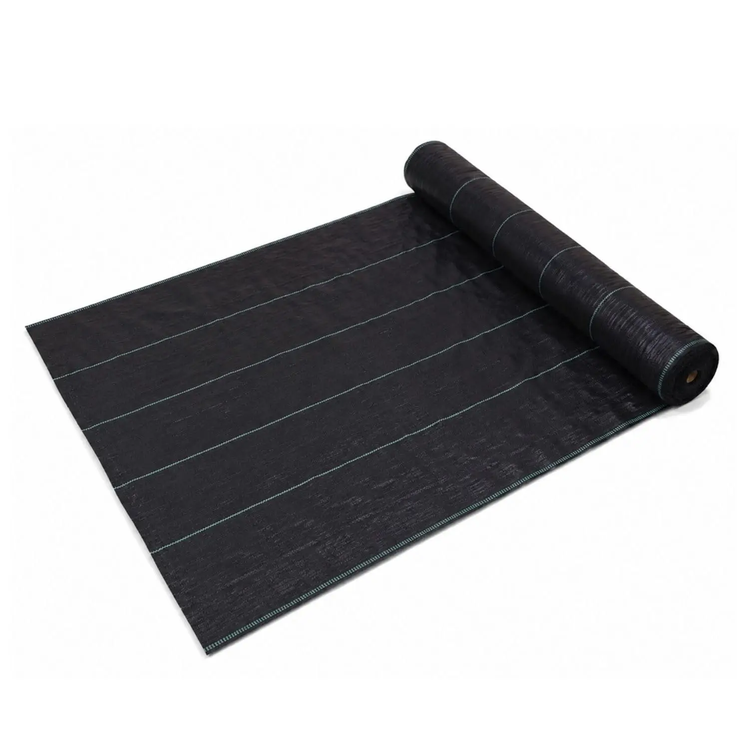 FYRKANT Zwarte onkruidbestrijdingsdoek voor moestuin en tuin tegen onkruid - 100 g/m² geweven doek, waterdoorlatend, UV-gestabiliseerd (2x100m)