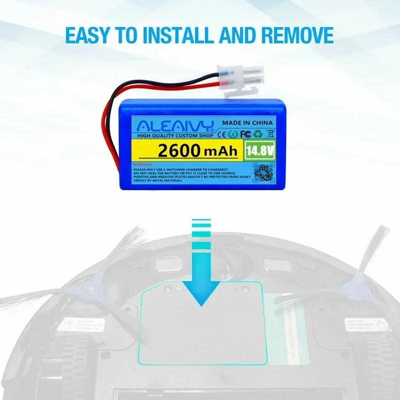 Литий-ионная аккумуляторная батарея 14,8 в 2600 мАч 18650 для ILIFE Ecovacs A4s, A4, A6, A9, V7, V7s, V7s Pro, Роботизированный пылесос Chuwi