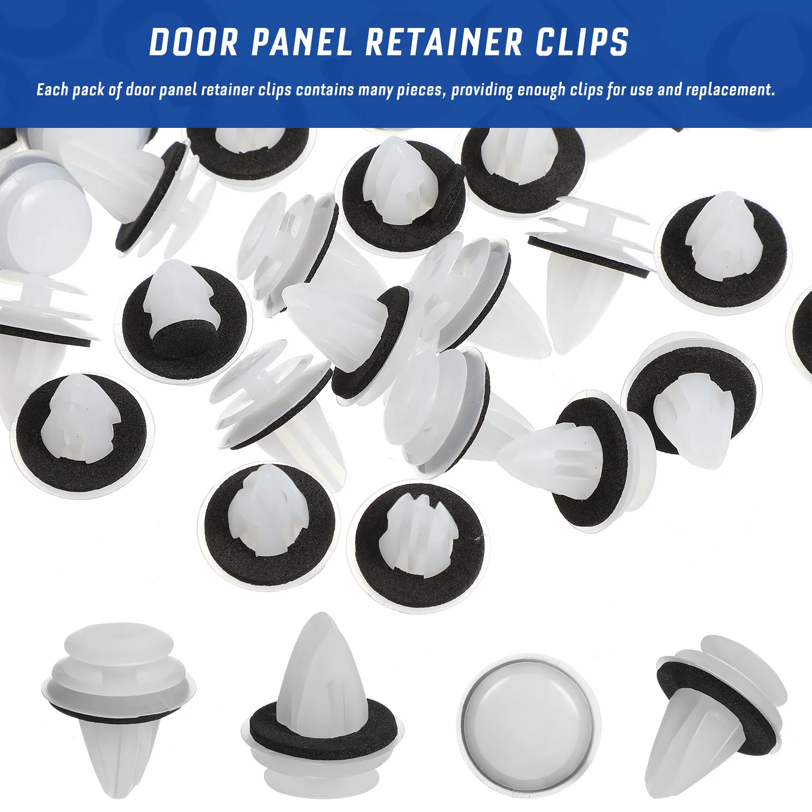 

100 pcs Door Panel Clips Car Door Retainer Fasteners Solid Design Easy Installation Auto Trim Clips Panel Fasteners