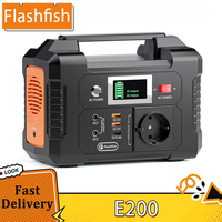 FlashFish E200 200W Portable Power Station 151Wh Lithium Battery 1x Pure Sine Wave AC220V Output for RV Camping Van