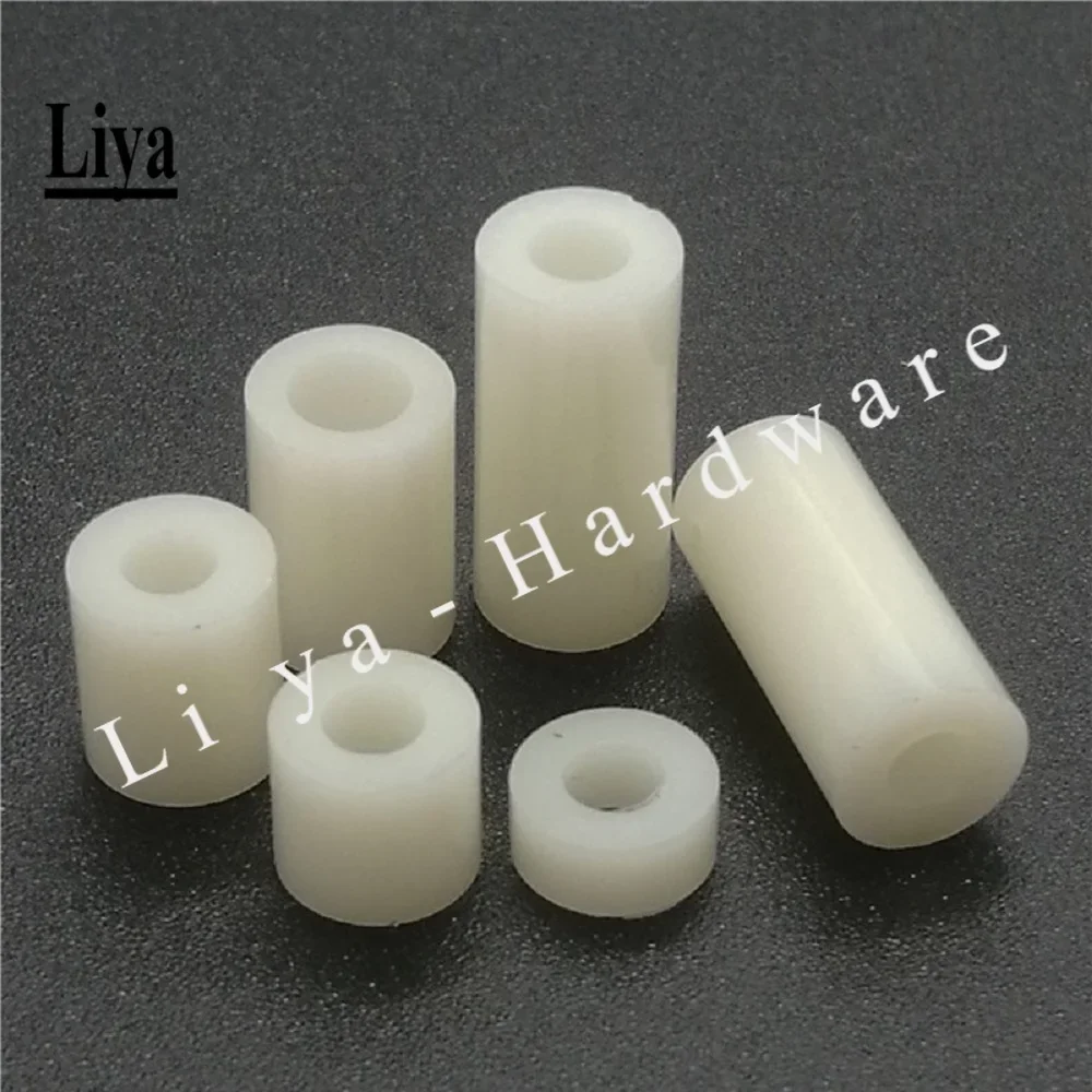 10-50pcs M3 M4 M5 M6 M8*L(L=1-32mm )  ABS  Nylon Round Standoff Spacer, PCB board spacer