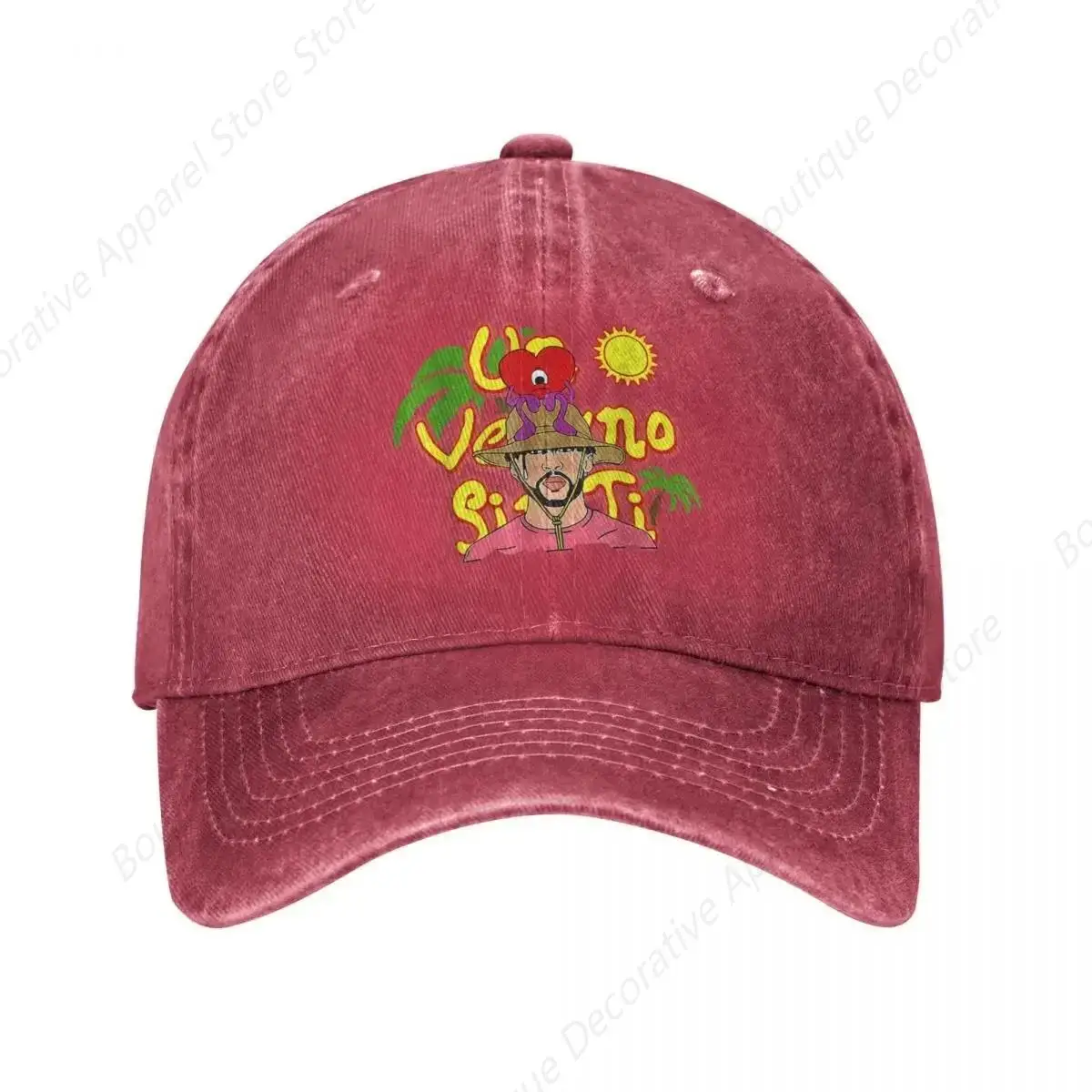 Bad Bunny Un Verano Washed Deniimm Baseball Cap Cowboy Hats Bone Women Men Sin Ti Cap Spring Autumn Casquette Gorras