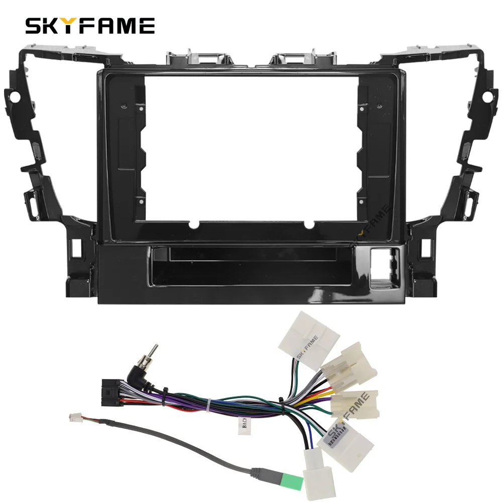 SKYFAME Car Frame Fascia Adapter Canbus Box Android Radio Dash Fitting Panel Kit For Toyota Alphard 30 Serices Vellfire