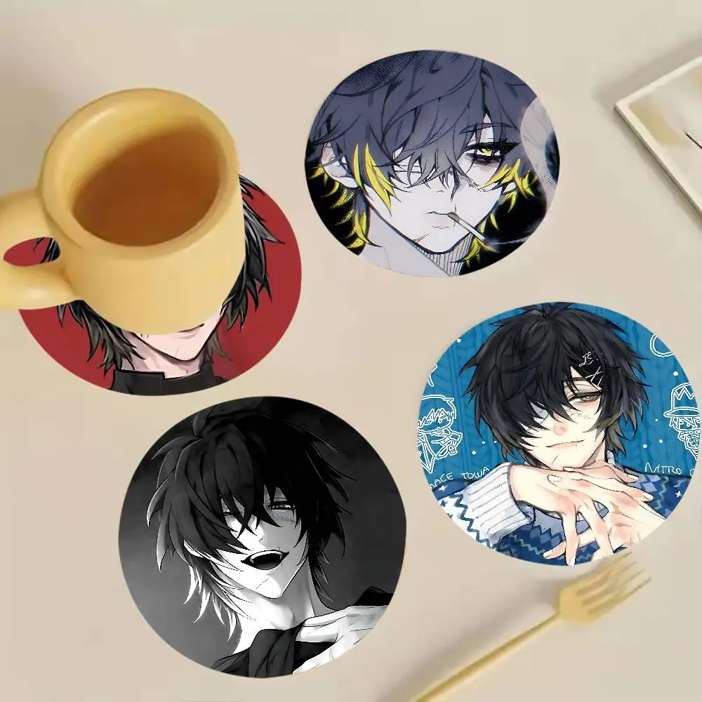 S-Slow Damage Towa Round Wooden Coaster Decorative Coffee Cup for Use in Coffee Shops Bars