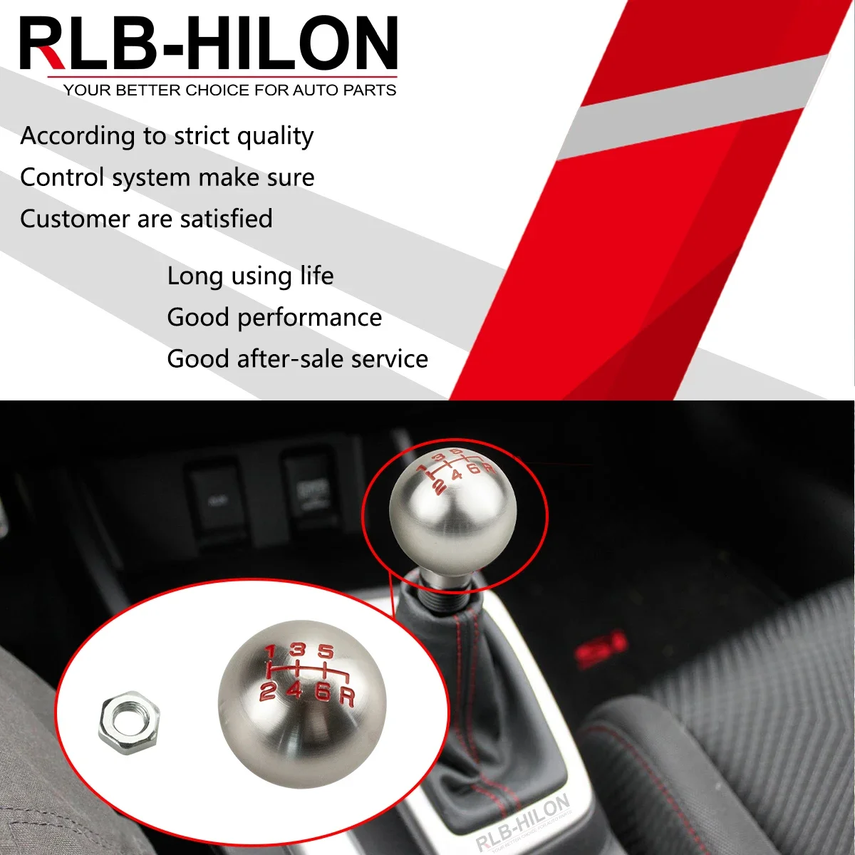 1 Pcs 5&6 Speed Manual Transmission Car Gear Shift Knob Head Ball M10x1.5 Thread Shifter Lever Handle Universal For Honda