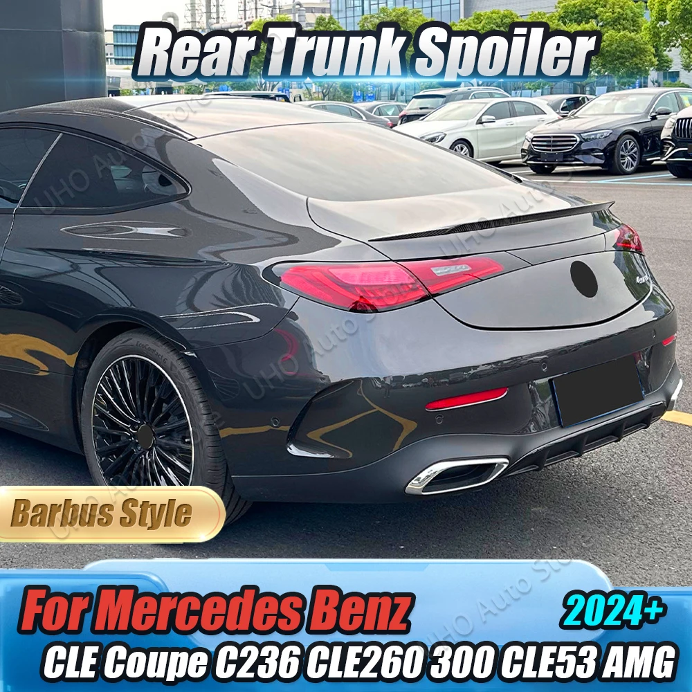 Car Rear Trunk Spoiler Roof Tail Wing Exterior Body Kit Trim For Mercedes Benz CLE Coupe C236 CLE260 CLE300 CLE53 AMG 2024+