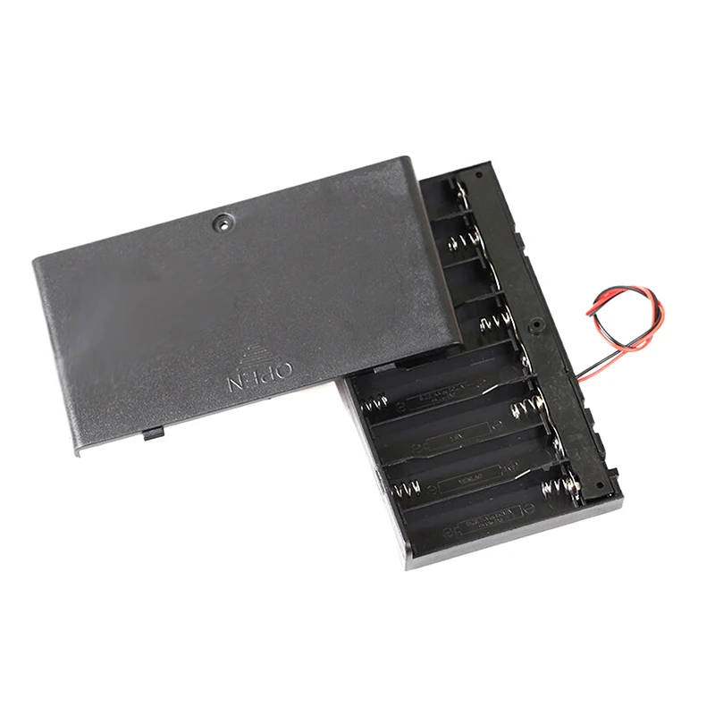 1/2Pcs 8 Slots AA Battery Holder Battery Storage Case Box With Switch & Cover Batteries Standard Container