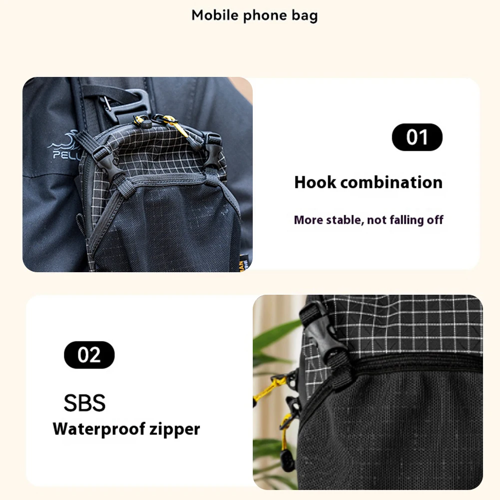 حقيبة حامل زجاجة المياه سعة كبيرة حقيبة حمل الهاتف متعددة الوظائف حقيبة الهاتف حقيبة صالة الألعاب الرياضية الصغيرة للتخييم والمشي لمسافات طويلة #5