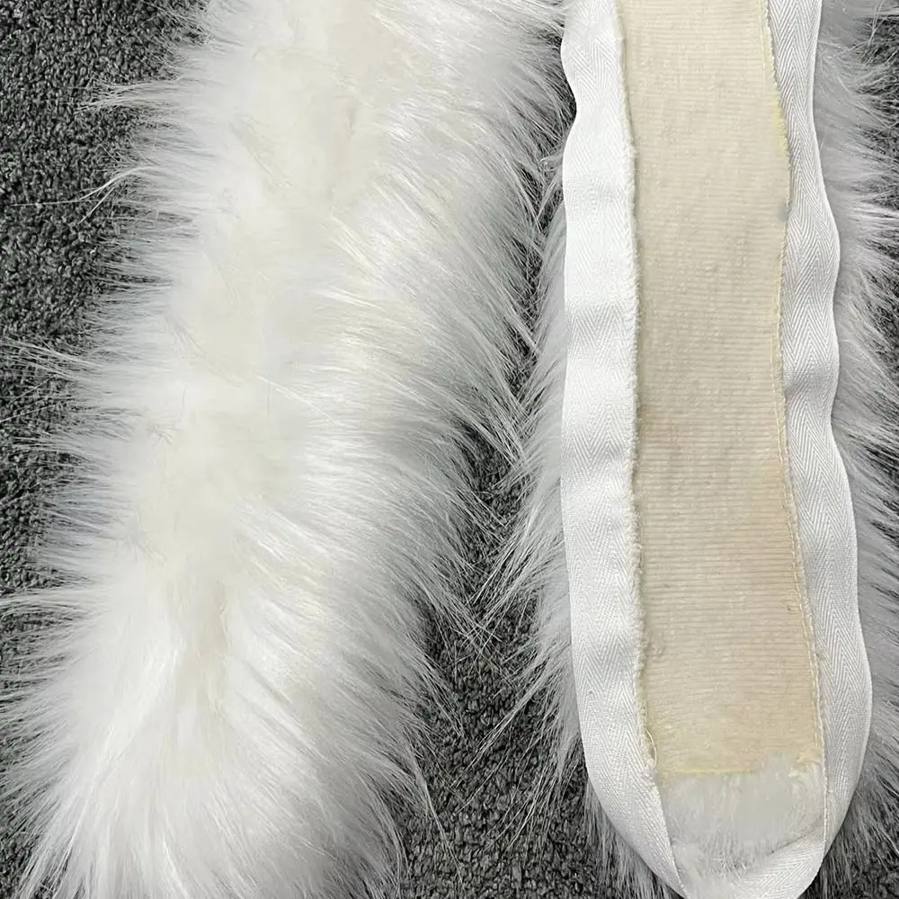 Fashion 1M Big Fur Collar Imitation Raccoon Clothing Accessories Artificial Fur Stripe Decoration DIY Fluffy Trim