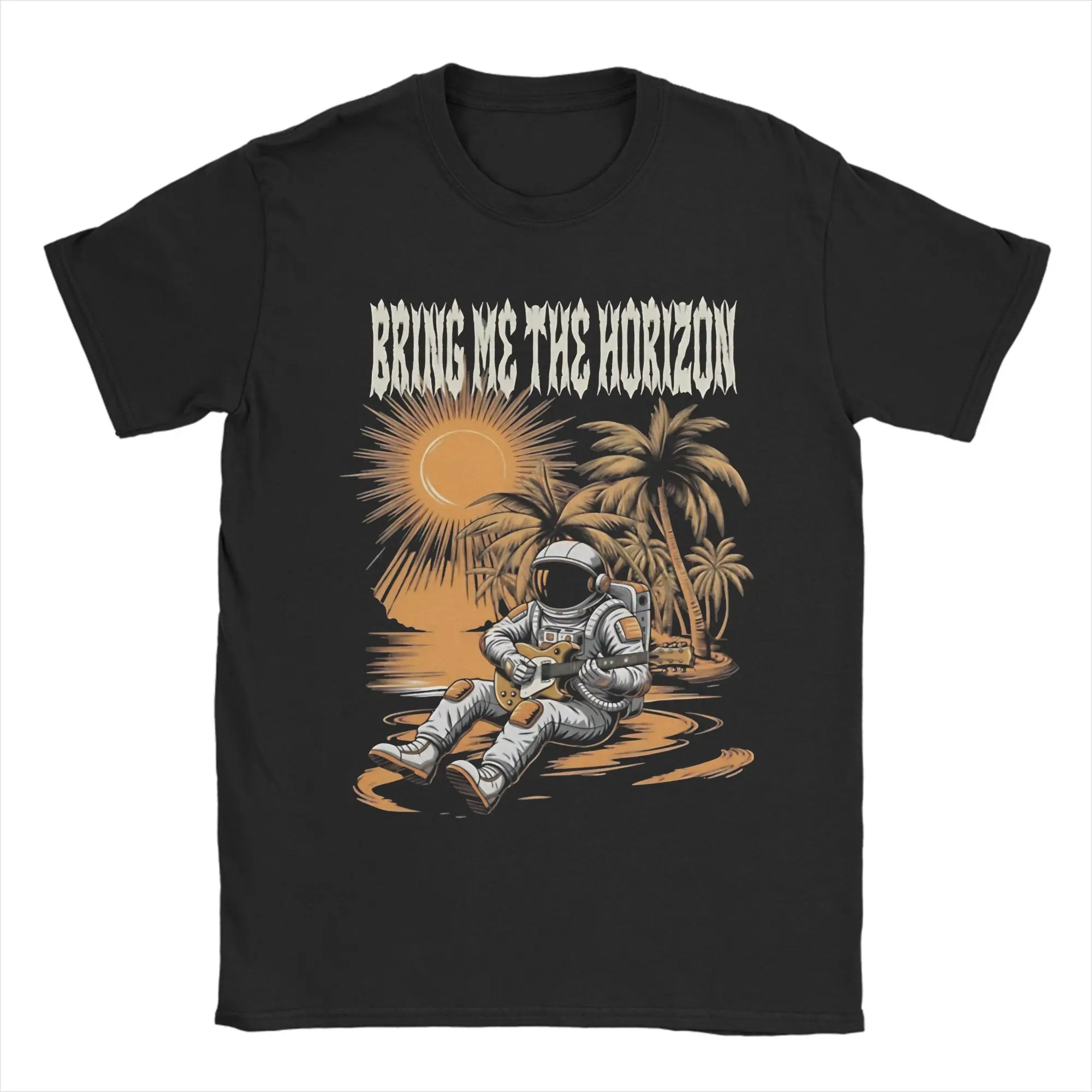 BMTH Bring Me The Horizon Metalcore T-Shirt Men Leisure 100% Cotton Tee Shirt O Neck Short Sleeve T Shirt Classic Clothing