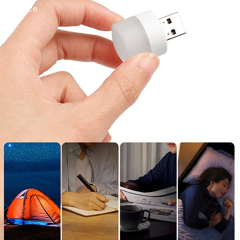 1Pc USB Plug Computer Mobile Power Charging LED Night Lamp Mini USB Night Light Warm White Eye Protection Book Reading Light