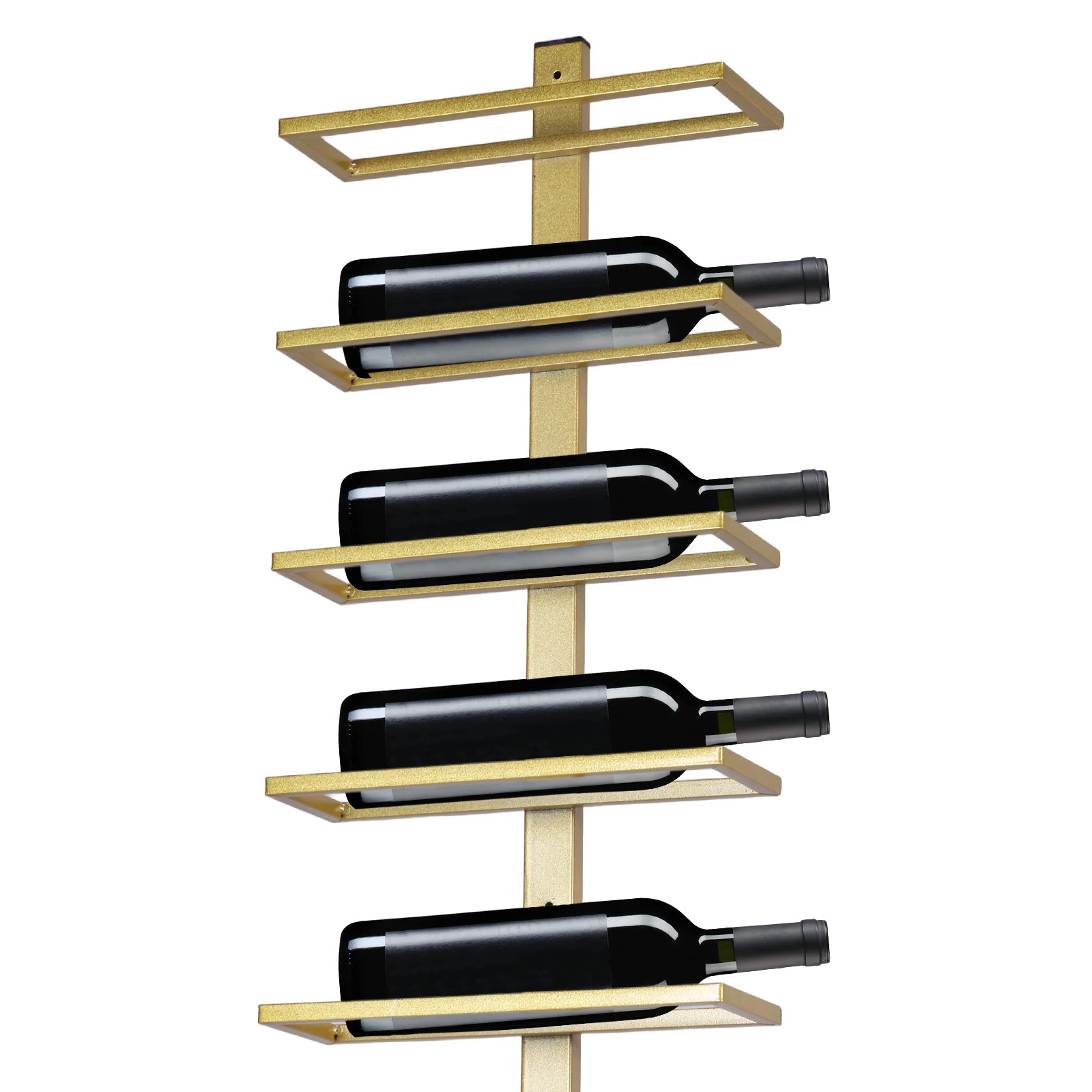 5-Pack 59inch Wine Bottle Storage Display Holds 60 Bottles Hanging Bottle Organizer for Home Restaurant Commercial Bar Kitchen