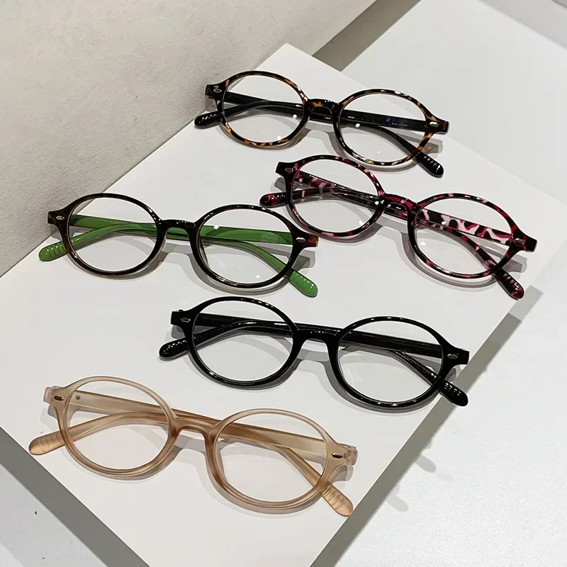 Fashionable Oval Frame Reading Glasses for Women Men Trendy Plus Diopter Presbyopia Unisex Anti-blue Light Far Sight Glasses