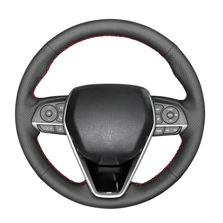 

Black Artificial Leather Comfortable Car Steering Wheel Cover for Toyota Camry 2018-2020 Corolla RAV4 Avalon Crown 2019-2020