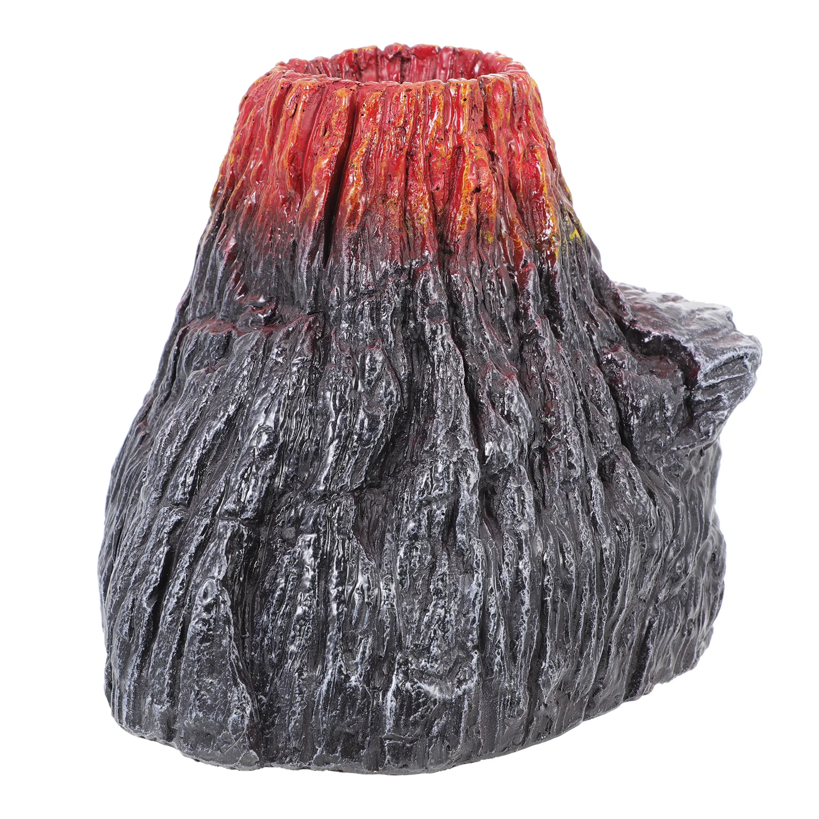 

Resin Volcano Aquarium Decor Fake Volcano Fish Tank Ornament Realistic Detailing Durable Material Safe Water Quality Tabletop